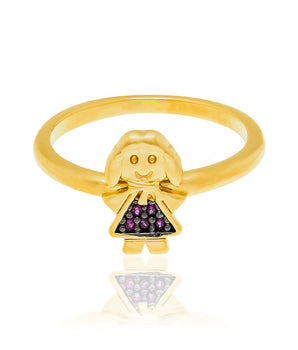 GOLD RING WITH ZIRCONIA