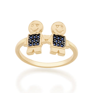 GOLD RING WITH ZIRCONIA
