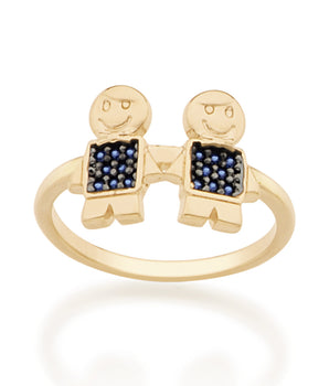 GOLD RING WITH ZIRCONIA