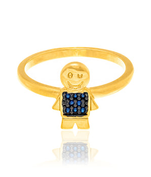 GOLD RING WITH ZIRCONIA