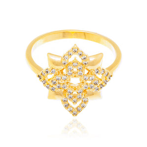 GOLD RING WITH ZIRCONIA