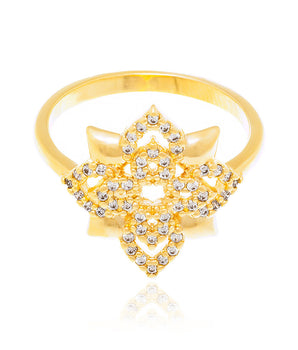 GOLD RING WITH ZIRCONIA