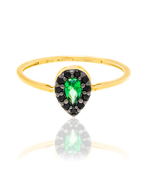 GOLD RING WITH ZIRCONIA