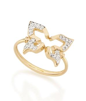 GOLD RING WITH ZIRCONIA