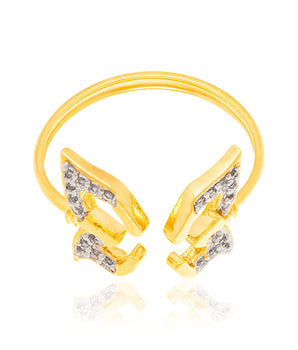 GOLD RING WITH ZIRCONIA