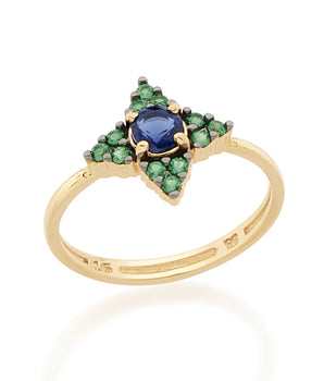 GOLD RING WITH ZIRCONIA