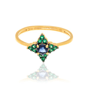 GOLD RING WITH ZIRCONIA