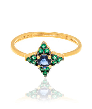 GOLD RING WITH ZIRCONIA