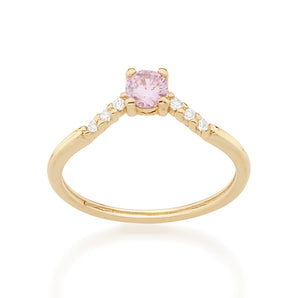 GOLD RING WITH ZIRCONIA