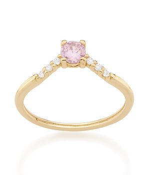 GOLD RING WITH ZIRCONIA