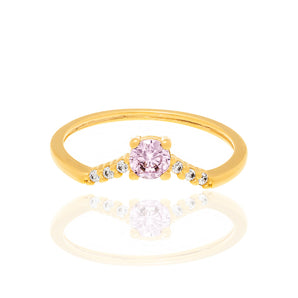 GOLD RING WITH ZIRCONIA