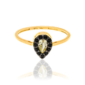 GOLD RING WITH ZIRCONIA