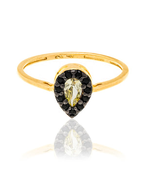 GOLD RING WITH ZIRCONIA