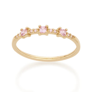 GOLD RING WITH ZIRCONIA