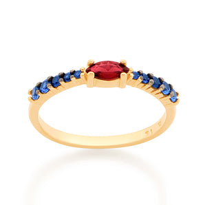 GOLD TWO COLORS SKINNY RING