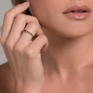 GOLD TWO COLORS SKINNY RING