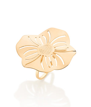 GOLD CURAÇAO FLOWER RING