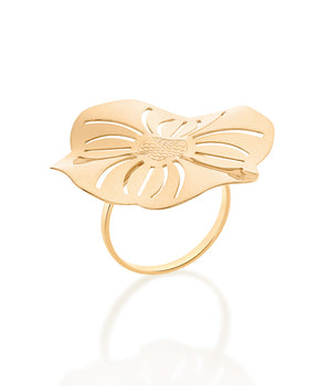 GOLD CURAÇAO FLOWER RING