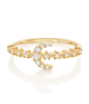 GOLD CRESCENT MOON RING