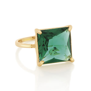 GOLD GREEN GEM RING