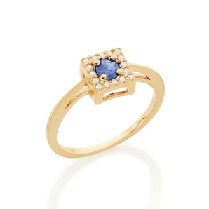 GOLD LUCID DREAMS RING IN BLUE