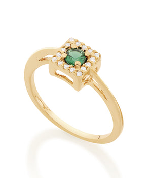GOLD LUCID DREAMS RING IN GREEN