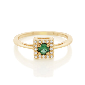 GOLD LUCID DREAMS RING IN GREEN