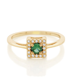GOLD LUCID DREAMS RING IN GREEN