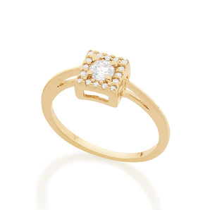 GOLD LUCID DREAMS RING IN WHITE