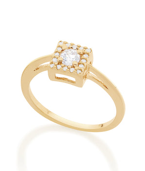 GOLD LUCID DREAMS RING IN WHITE