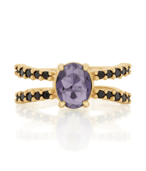 GOLD NIGHT RING IN GREEN