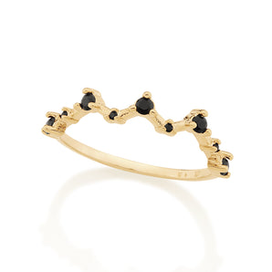 GOLD CONSTELLATION RING IN BLACK