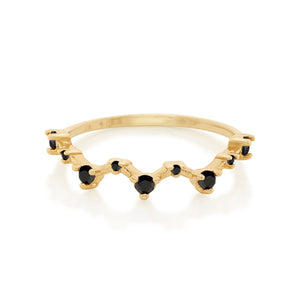 GOLD CONSTELLATION RING IN BLACK