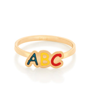 GOLD KID'S ABC RING