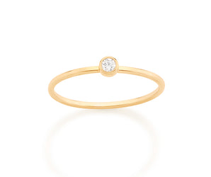 GOLD KID'S STUD RING IN WHITE
