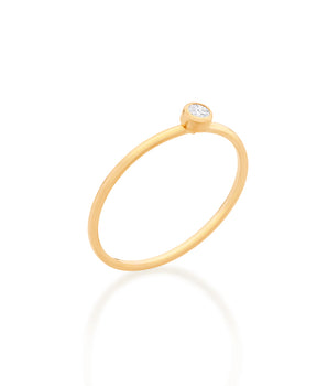 GOLD KID'S STUD RING IN WHITE