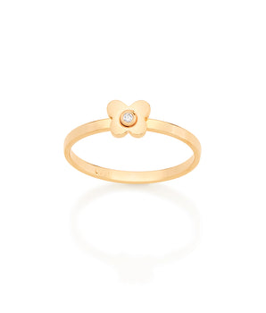 GOLD KID'S BUTTERFLY RING
