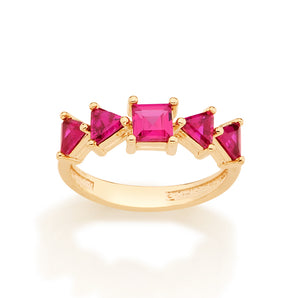 GOLD RING WITH ZIRCONIA