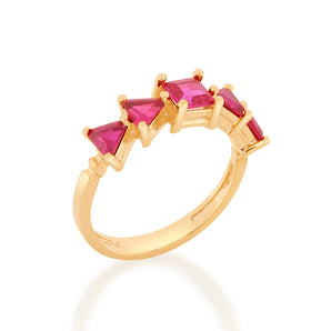 GOLD RING WITH ZIRCONIA