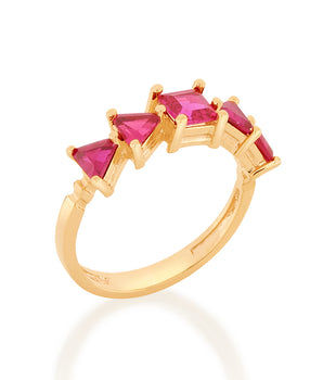 GOLD RING WITH ZIRCONIA