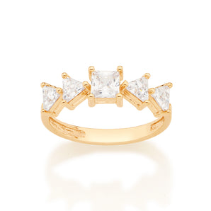 GOLD RING WITH ZIRCONIA