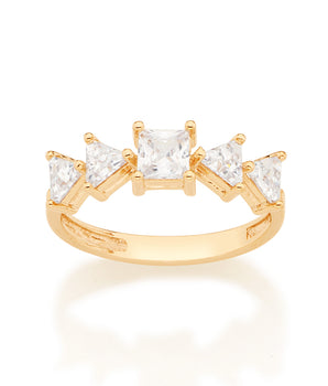 GOLD RING WITH ZIRCONIA