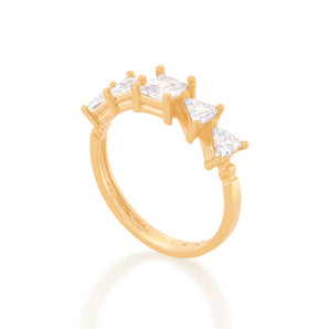 GOLD RING WITH ZIRCONIA