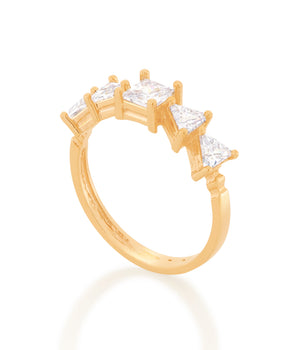 GOLD RING WITH ZIRCONIA