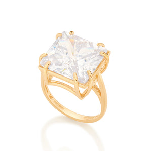GOLD RING WITH ZIRCONIA
