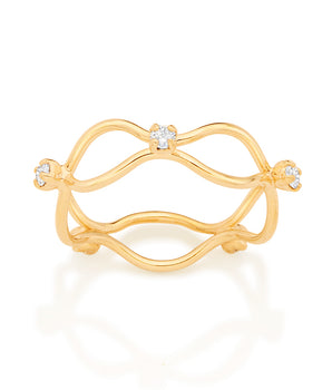 GOLD WAVY RING