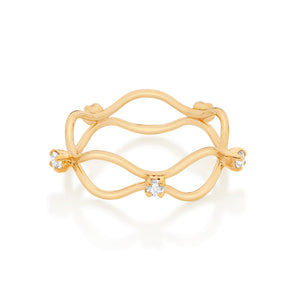 GOLD WAVY RING