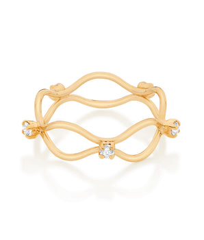 GOLD WAVY RING