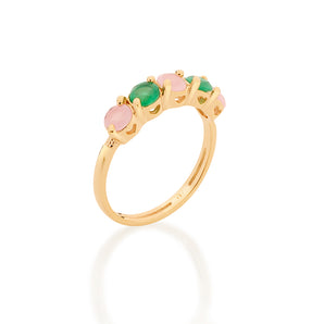 GOLD RING WITH CRYSTAL