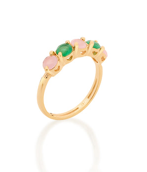GOLD RING WITH CRYSTAL